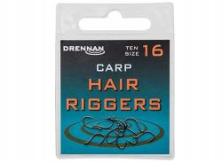 Drennan szakáll nélküli Carp Hair Riggers horgok, 10-es méret (69-030-010)