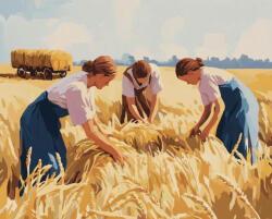 Alkotásutca Az aratás - Számfestő készlet kereten 40x50