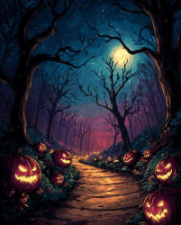 Alkotásutca Kalandos ösvény - Számfestő készlet kereten 40x50