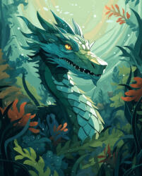 Alkotásutca Víz alatti őrség - Számfestő készlet kereten 40x50