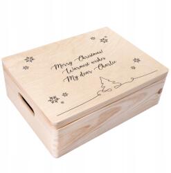 Creative Deco Karácsonyi doboz egyedi kívánságokkal, ajándék karácsonyra, 40x30 cm (JANCDSD140CUSTOMXMASTREEMINFBM)
