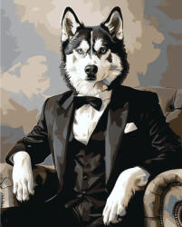 Alkotásutca A kutya - Számfestő készlet kereten 40x50