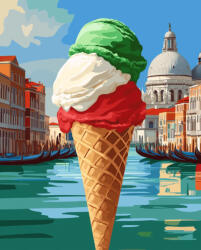 Alkotásutca Olasz ízek - Számfestő készlet kereten 40x50