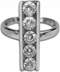 Lovrin Ezüst 925-ös gyűrű cirkónia kövekkel, 15-ös méret, stílusos ajándék hölgyeknek (Lovrin 67183)