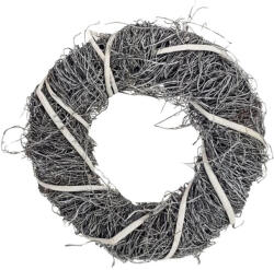 Tekert koszorú szürke 30cm - csinaldmagadshop