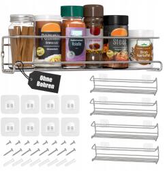 4 db Öntapadós fém fűszertartó állvány (9663764943320)