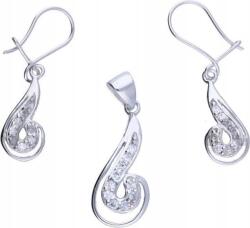 Lovrin 925-ös ezüst ékszerszett lógó fülbevalóval, elegáns mintával, ajándéknak (45745693)