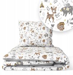 Ankras Ágyneműhuzat 135x100 Gyerek 2EL 100x135 Kiságyhoz (JELONEK P-2 135/100 40/60 / BARWA SZARA)