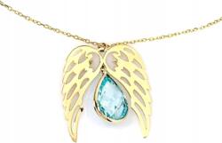 Lovrin Arany nyaklánc 585-ös finomságú, szárnyas celebritás stílusú, cirkónia köves, divatos női modell, 14 karátos (Jubiler Lovrin)