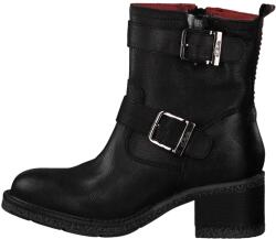 s. Oliver Női bokacsizma S. Oliver fekete bőr 38-as méret (5-25379-21 001)