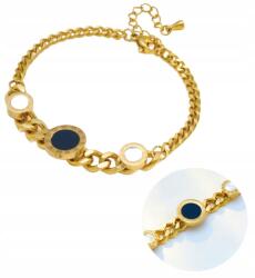  Női aranyozott karkötő, sebészeti acél, elegáns, 18K arannyal bevonva (BRANSOLETKA ZE STALI CHIRURGICZNEJ 316L)