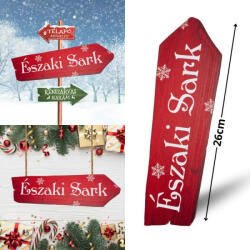  Nyomtatott dekorkarton - Északi sark útjelző 26cm - csinaldmagadshop