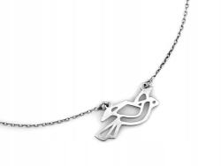 Lovrin Ezüst nyaklánc 925 divatos "celebritás" origami madár medállal ajándék