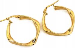 Lovrin Aranyozott ezüst fülbevaló 925 divatos, zárt, négyszögletes, angol kapcsos