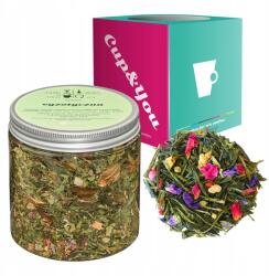 Cup&You Zöld tea Egzotikus eper málna ananász mangó papaya 120g (herbata liściasta sypana mieszanka napar susz)