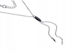 Lovrin 925-ös ezüst nyaklánc villámokkal, nyakkendő stílusú, divatos női medállal (Lovrin 64454)