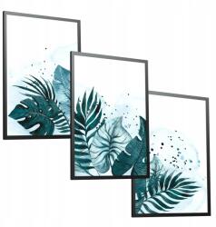  Monstera Levelek Zöld 3 db-os poszter szett 50x70