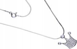 Lovrin Ezüst nyaklánc 925 korona cirkónia kövekkel 4, 70g, divatos mintával (Lovrin 52056)