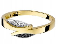 Lovrin Arany gyűrű 585 elegáns, fekete gyémántokkal díszítve ajándékba 23r