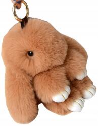 EdiBazzar Barna nyuszi táskadísz kulcstartó női táska akasztó puha pompon (5904555959873)