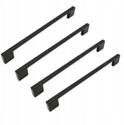 B&B 4 db Fekete bútorfogantyú 192 mm fém fiókgomb bútorokhoz (Z4 U107 L192 CZ)