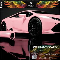  Színes Ppf Fólia Phoenix Protect Autó Színváltó Fólia Gloss Rouge Pink (Fényes Rouge Pink) (Folia PPF Gloss Rouge Pink 152cmx16m)