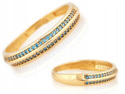 Lovrin Arany gyűrű 585 kék cirkóniákkal, 1, 5 egyedi design ajándék (Lovrin 68715) - allegro - 77 570 Ft