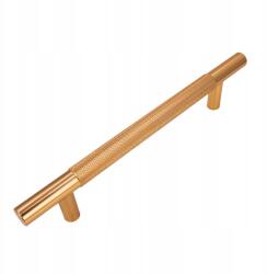 B&B Bútorfogantyú bordázott korlát 128 mm arany Szekrény fém fogantyú (U109 L128 ZL)