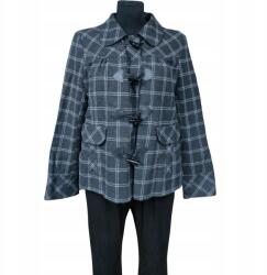  Debenhams Női Kabát Rövid Kényelmes Elegáns Kockás Sötétkék 42 (UB000156)