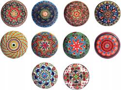  Színes Kerámia Gombok, Gyönyörű Mintákkal, 10 Db-os Szett, Fiókokhoz, Szekrényekhez, Komódokhoz, Premium Minőség (NAC-10XX)