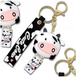 EdiBazzar Kulcstartó Tehén Csokornyakkendő Ajándék táska Női kézitáska fehér kulcstartó (5905884053522)