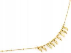 Lovrin Női ezüst nyaklánc 925 aranyozott, golyókkal és lógó szárnyakkal