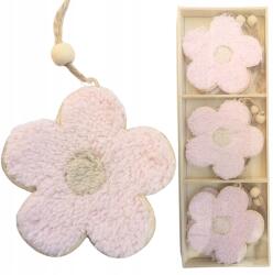  Fa Virág Dísz, Húsvéti Szett, Rózsaszín Házdekoráció (ZAWIESZKA ŚWIĄTECZNA WIOSNA DREWNO)