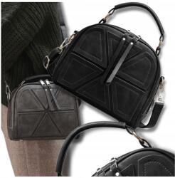 EdiBazzar Elegáns kis női kézitáska válltáska fekete műbőr merevfalú táska (5905884082058)