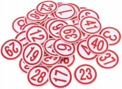 Sourcing Map 30-as Szám Rátétek, Piros, 50 darab, 3 x 3 cm (B0C2GZKSGJ)