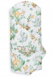 Ankras Bébi Takaró 80x80 Merevített (Rożek 80/80-kokos ZWIERZĘTA W LIŚCIACH)
