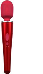 Caresse Vibrator Pro Wand Caresse, 5 Intensitati Vibratii, Silicon, USB, Rosu, 30 cm Vibrator