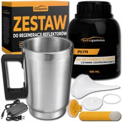 Auto Gamma Fényszóró felújító készlet, felújítás, teáskanna, csiszolókorongok, folyadék