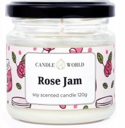  Candle World szójaviasz illatgyertya üvegben - Rózsa Lekvár illat, 120 g (5904492170072)