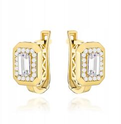 Lovrin Arany fülbevaló 585-ös karátos, angol kapcsos, négyzet alakú kővel és markiz cirkóniákkal (58748724)