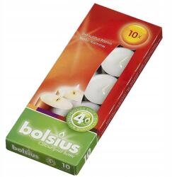 Bolsius Tealight mécsesek, fehér, illatmentes, 4 órás égési idő Bolsius, 10 darabos doboz (8717847028310)