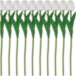  Szilikon tulipán csokor 10db művirág húsvéti dekoráció Élethű (Silikonowe kwiaty tulipany bukiet komplet)