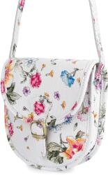 Beltimore Fehér virágok Beltimore Női bőr kis kézitáska Postás Táska patkó (K68flowerswhite)
