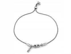 Lovrin Ezüst karkötő vastag láncszemes végtelen jelekkel, 925-ös fehér cirkónia kövekkel (Lovrin)