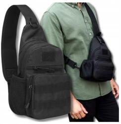 EdiBazzar Férfi taktikai válltáska hátizsák, fekete, városi, Survival, nagy űrtartalmú (5905884017272)