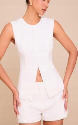 Prettylittlething Fehér Klasszikus Texturált Mellény Nyitott Vállakkal Prettylittlething 42