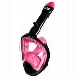 Aga Teljes arcot fedő búvármaszk L/XL Fekete/Rózsaszín (DS1113BL-PI)