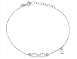 Lovrin Ezüst karkötő 925 végtelen jellel és szívvel, súlya 1, 03g, mérete 20 (63521407)