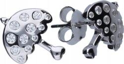 Lovrin 925-ös ezüst fülbevaló, esernyő formájú, cirkónia kövekkel, 1, 78g, eredeti, stekkeres (Lovrin 45842)