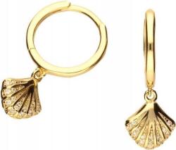 Lovrin 925-ös ezüst, aranyozott fülbevaló cirkónia kövekkel, 2, 79g elegáns design ajándékba (Lovrin 46395)